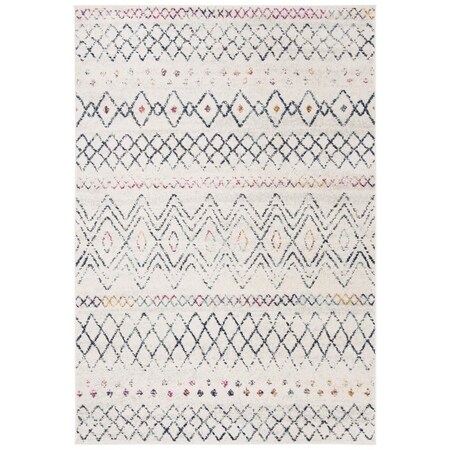 Safavieh 8 x 10 ft. Madison 700 Power Loomed Rectangle Area Rug Ivory & Dark Blue MAD798B-8